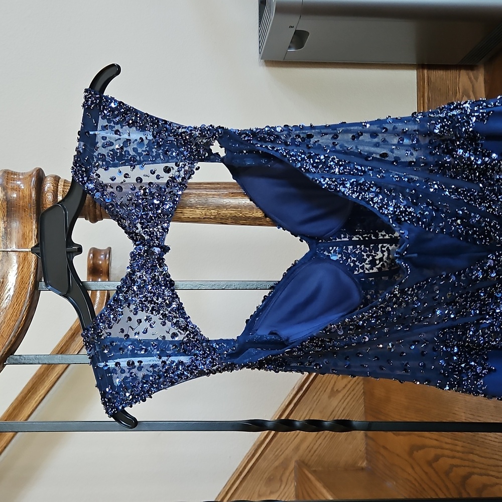 Jovani Royal Blue Formal Mermaid Dress - Picture 6 of 12